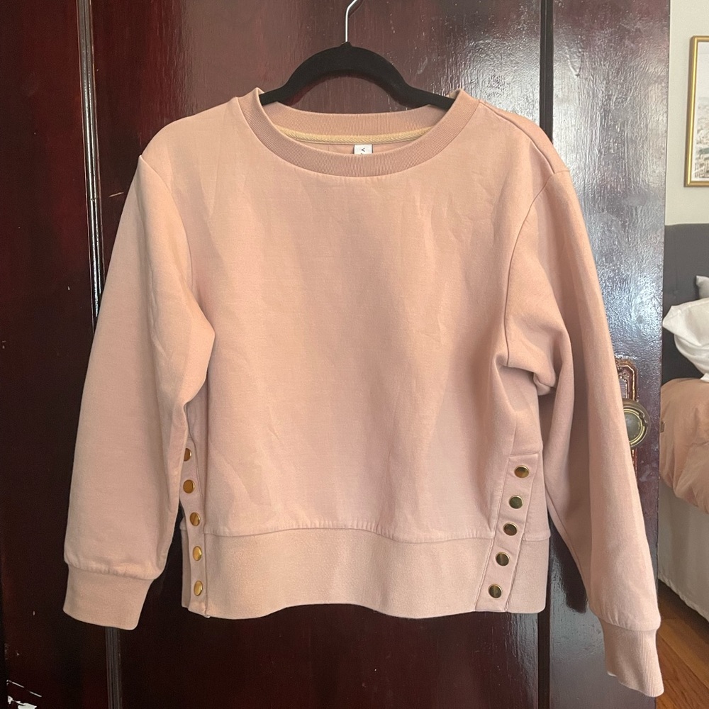 Varley Activewear sweatshirt with side snap detail